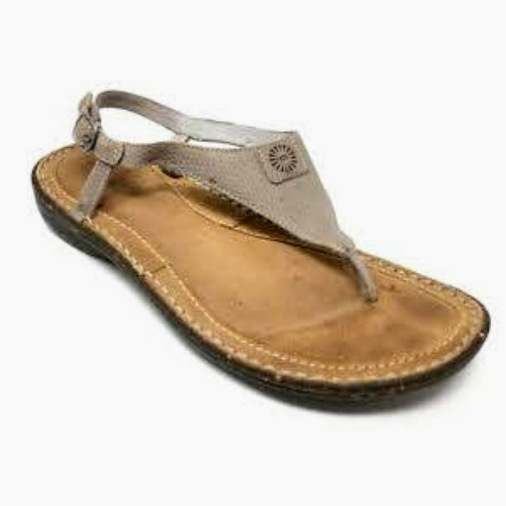 UGG Australian Sefina tan leather thong sandals shoe size 9